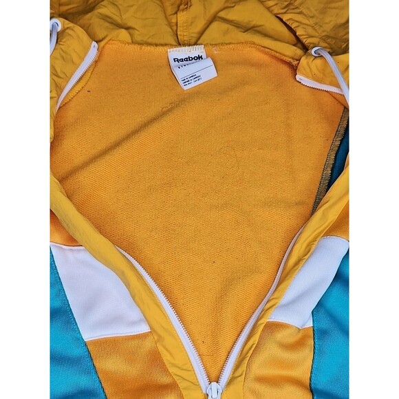 Reebok Gigi Hadid Jacket Womens Windbreaker Size M Blue Yellow White - Picture 10 of 12